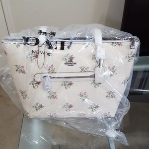 Coach Taylor Cross Stitch Floral Tote